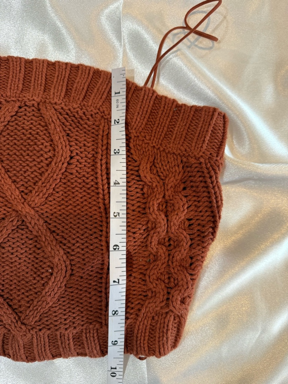 Aeropostale Rust-Brown Cable Knit Crop Tank - Picture 3 of 6